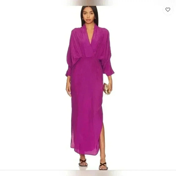 NWT Revolve x SWF Womens Plunge Maxi Dress Gown Formal Cocktail Navy Size Small - Picture 1 of 12